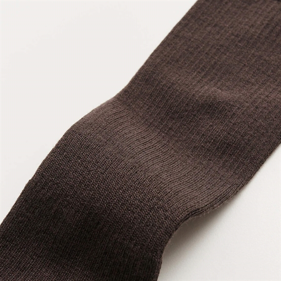 Aiayu Wool Rib Strømper, Brown 